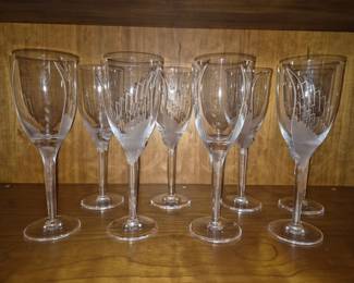 Lalique France Angel Crystal Goblets