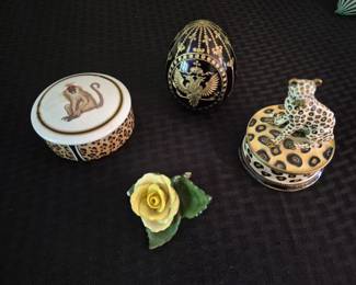 Herend, Lynn Chase box, Faberge glass egg