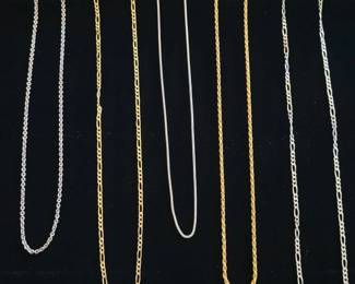 Silver chain necklaces