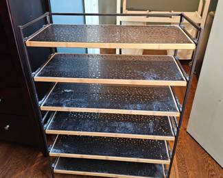 Metal/wood shelf $10