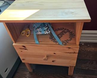 $12 Small wood table with drawer