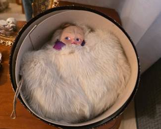 Antique doll hand muff