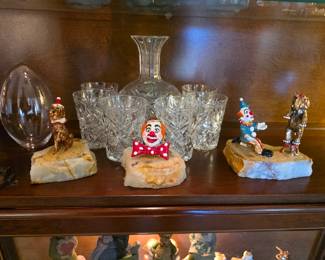 Ron Lee UNICYCLE CIRCUS CLOWN Bozo Figurine Sculpture Enameled 24K Gold 1979