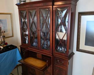 Antique Mahogany Breakfront with secretary