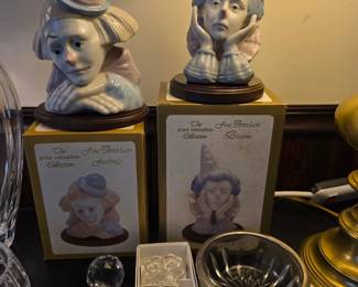 Vtg "Thinking Clown" In Paul Sebastian Jester/Pose Porcelain Figurine