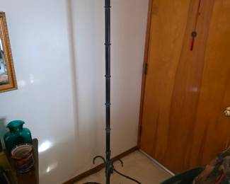 Heavy iron bamboo coat rack.