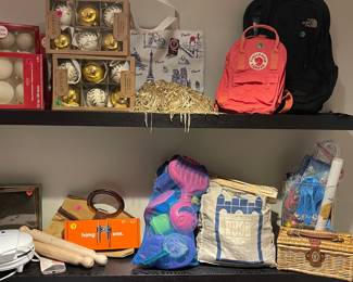 Ornaments, blocks, beach toys