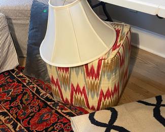 Ottoman and lamp shade