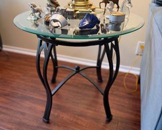 Glass Top End Table