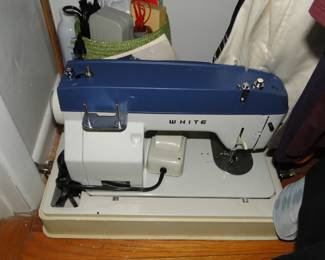 White Portable sewing machine