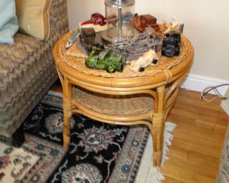 Wicker round table