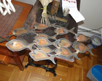 MCM Fish Sculpture Metal
