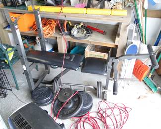 Weight Bench and Weights