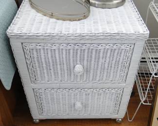 Wicker nightstand
