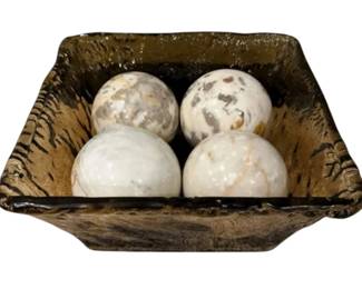 Decorative Spheres Glass Bowl Very Heavy