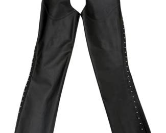 Black Studded Leather Chaps