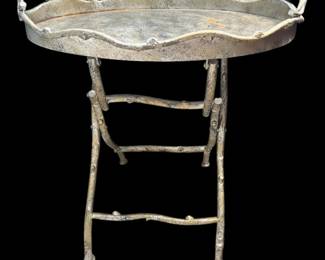 Metal Folding Accent Table