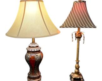 Two Brown Table Lamps