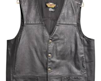 HarleyDavidson Mens Leather Vest L