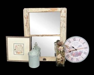 Rustic Mirror, Floral Decor, More
