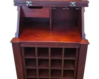Wood Wine Storage Cabinet And Bar