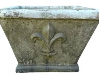 Fleur De Lis Concrete Planter