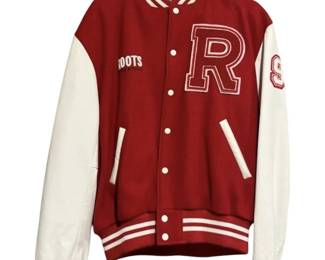 Roots Wool Leather Varsity Jacket XL