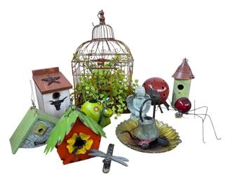 Whimsical Outdoor Decor Birdhouses, Ladybugs,  More