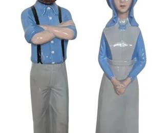 Ceramic Amish Man Woman