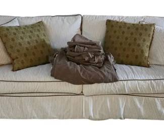 Slipcovered Sofa With Pillows Includes Another Set Of Slipcovers