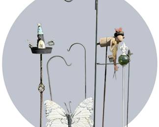 Decorative Yard Stakes Concrete Angel Kitty