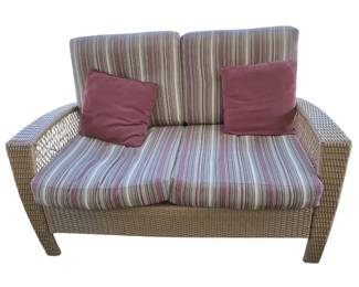 Outdoor Rattan Style Loveseat