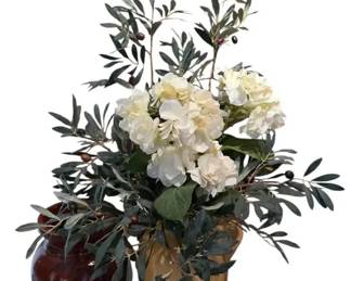 2 Decorative Ceramic Vases With Olive Branches