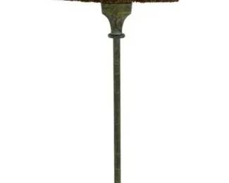 Green Patina Metal Clawfoot Stick Lamp
