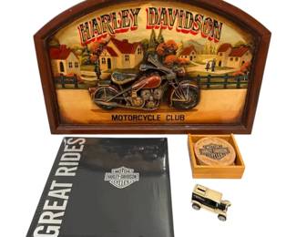 HarleyDavidson 3D Motorcycle Club Wall Plaque 24x16, Scrapbook, Coasters,  More