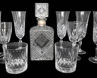 Glass Liquer Decanter, Champagne Flutes, More Glasses