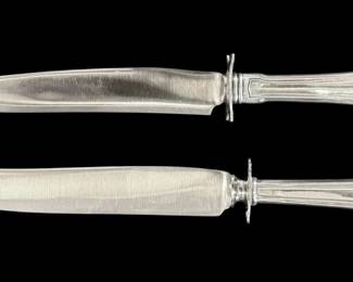 Two Sterling Silver Handled Carving Knives 154g Total