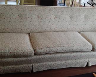 Vintage Sofa-  very clean!!!  Extra Long!  Beautiful floral pattern-  probable custom made - non smoking home, no stains or rips- amazing condition, considering the age!   