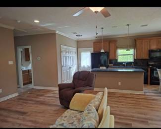 Guest House:  living room, looking into kitchen 