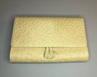 Vintage Ostrich Clutch Purse 