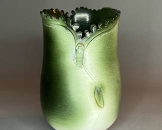 Signed Art Pottery Vase “Zipper”
