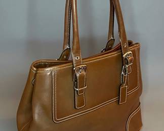 Coach Hampton Brown  Leather Satchel 