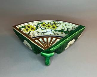 Vintage Kutani Fan Shaped Bowl 