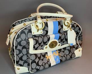 Coach Heritage Stripe Domed Satchel