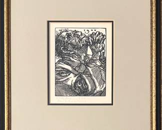 Jacques Hnizdovsky “Prayer” Woodcut, 1944