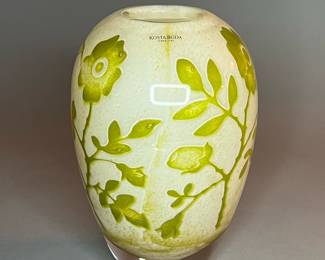 Kosta Boda Olle Brozen Floating Flowers Glass 