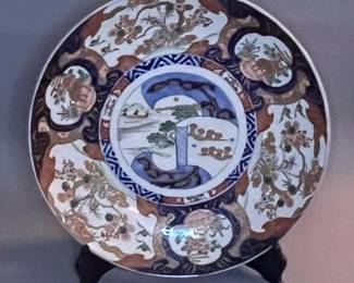 Vintage Japanese Porcelain Imari Hand Painted Charger 