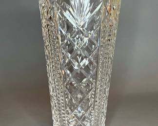 Large Vintage Waterford Crystal Clare Cut Pineapple & Diamond Skyshell Vase 