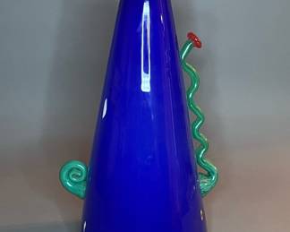Studio Inferno Mitchell Gaudet Hand Made Heavy Glass Vase 