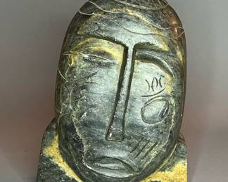 Rick Seeganna Inuit Soapstone Carving Sculpture 